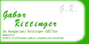 gabor rittinger business card